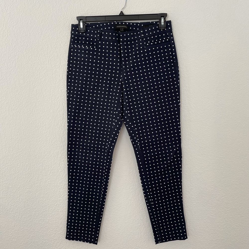 Banana Republic Polka Dot Sloan Dress Pants